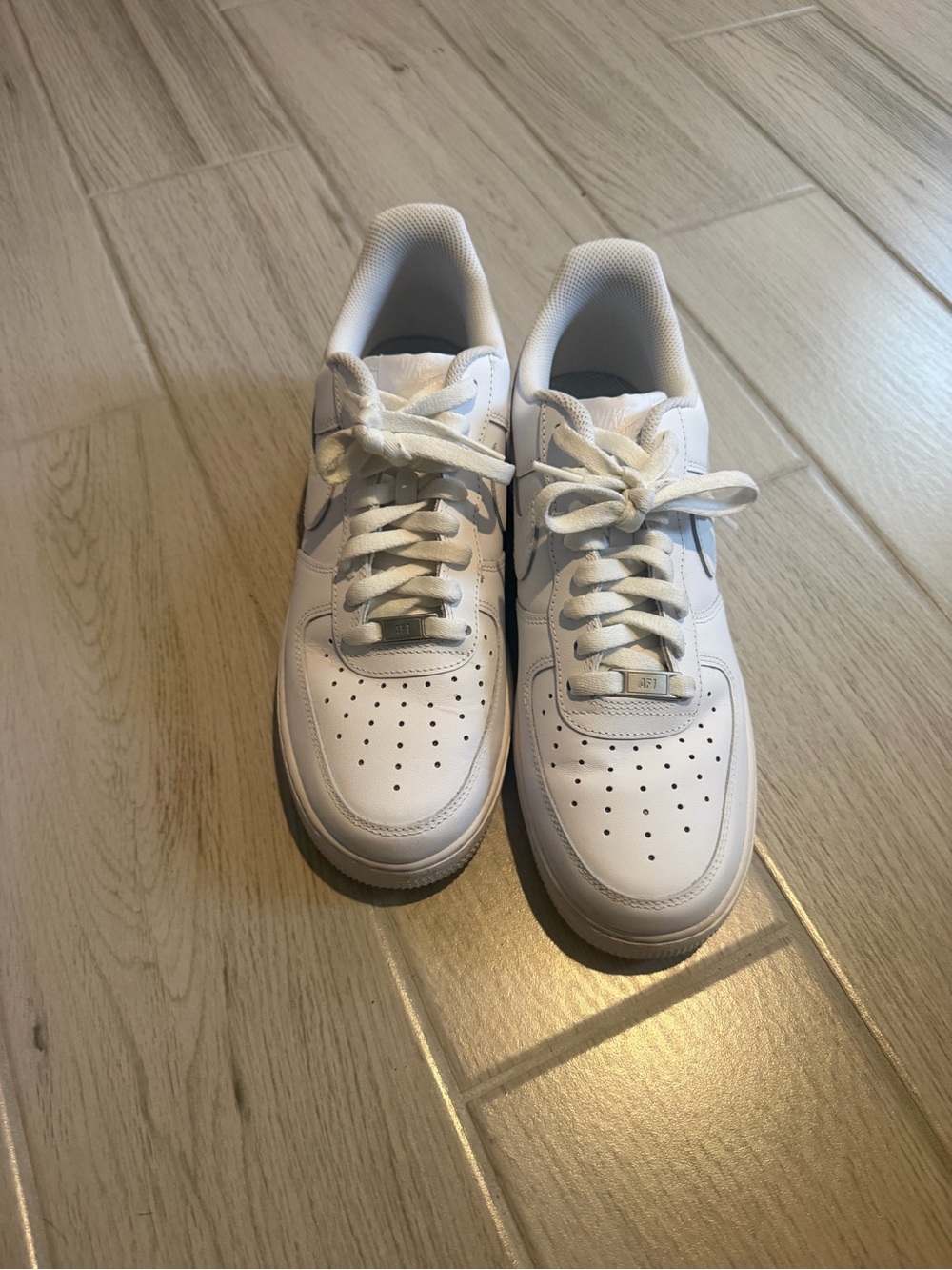Nike Men's Air Force ones White Low-Top Leather Sneakers